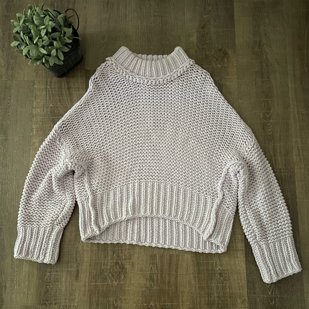 Free People oversized slouchy lavender sweater